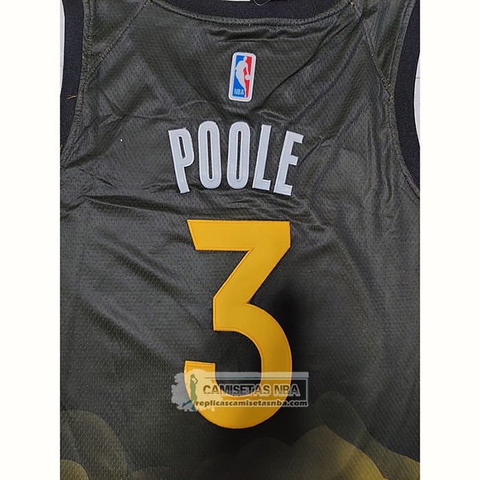 Camiseta Golden State Warriors Jordan Poole NO 3 Ciudad 2022-23 Negro